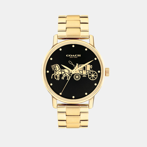 Grand Women Quartz Black Dial Analog Stainless Steel Watch 14504174