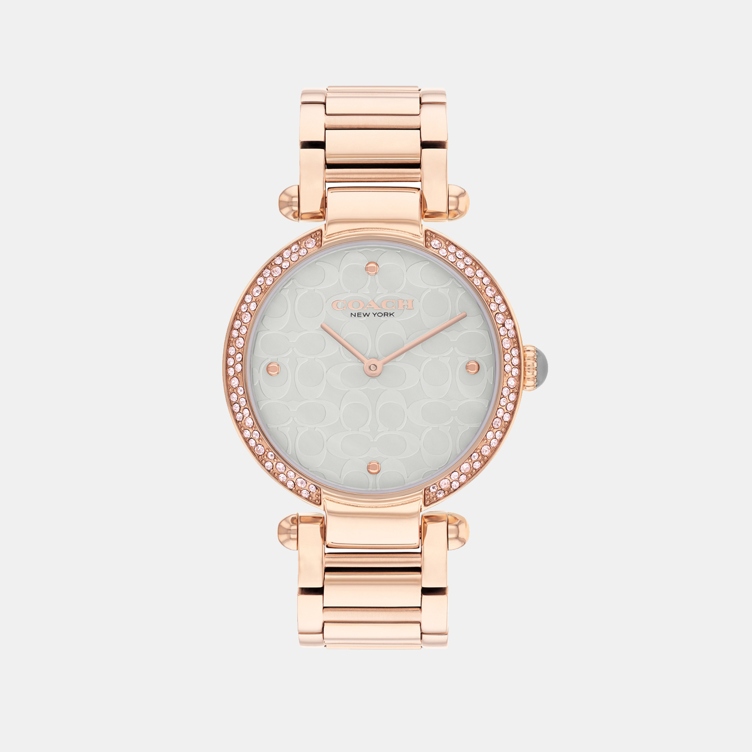 Cary Women Quartz Light Grey Mother Of Pearl Dial Analog Stainless Steel Watch 14504184