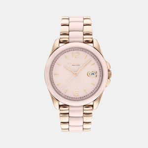 Greyson Women Quartz Pink Dial Analog Stainless Steel Watch 14504188