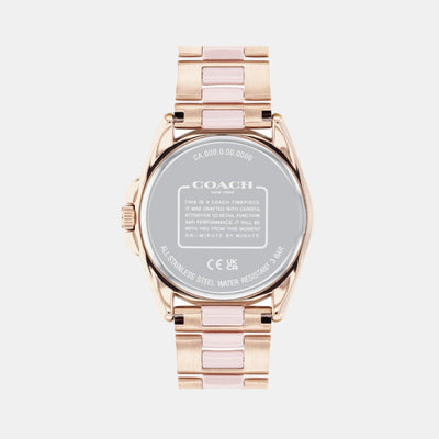 Greyson Women Quartz Pink Dial Analog Stainless Steel Watch 14504188