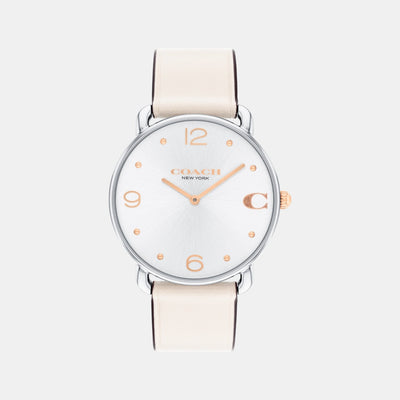 Elliot Women Quartz Silver Dial Analog Leather Watch 14504200