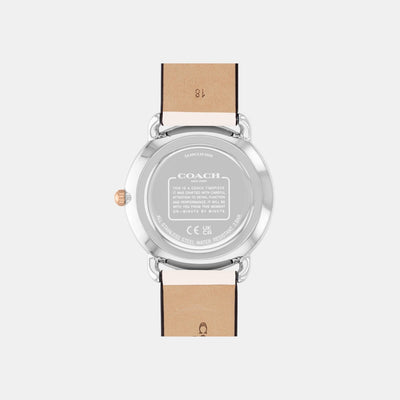 Elliot Women Quartz Silver Dial Analog Leather Watch 14504200