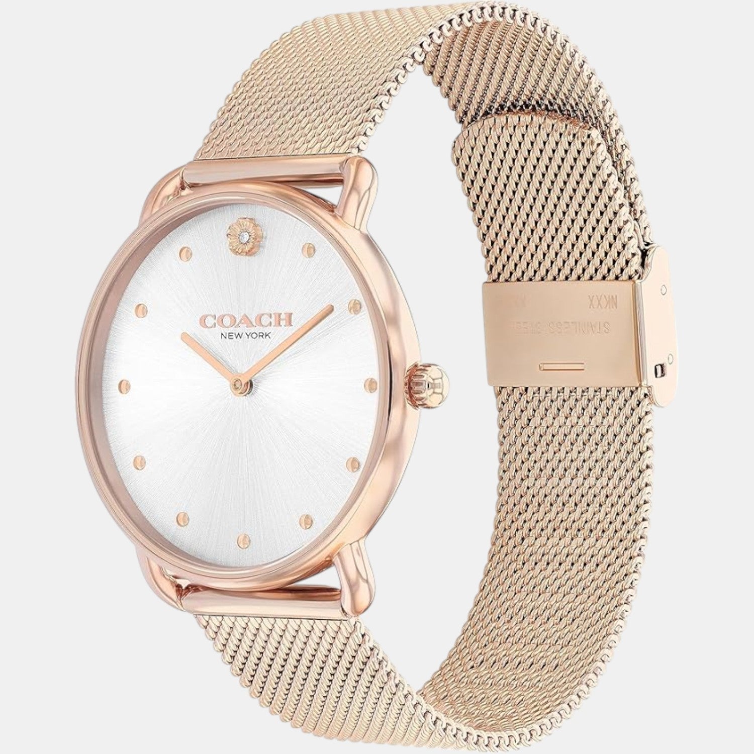Elliot Women Quartz Silver & White Dial Analog Stainless Steel Watch 14504209