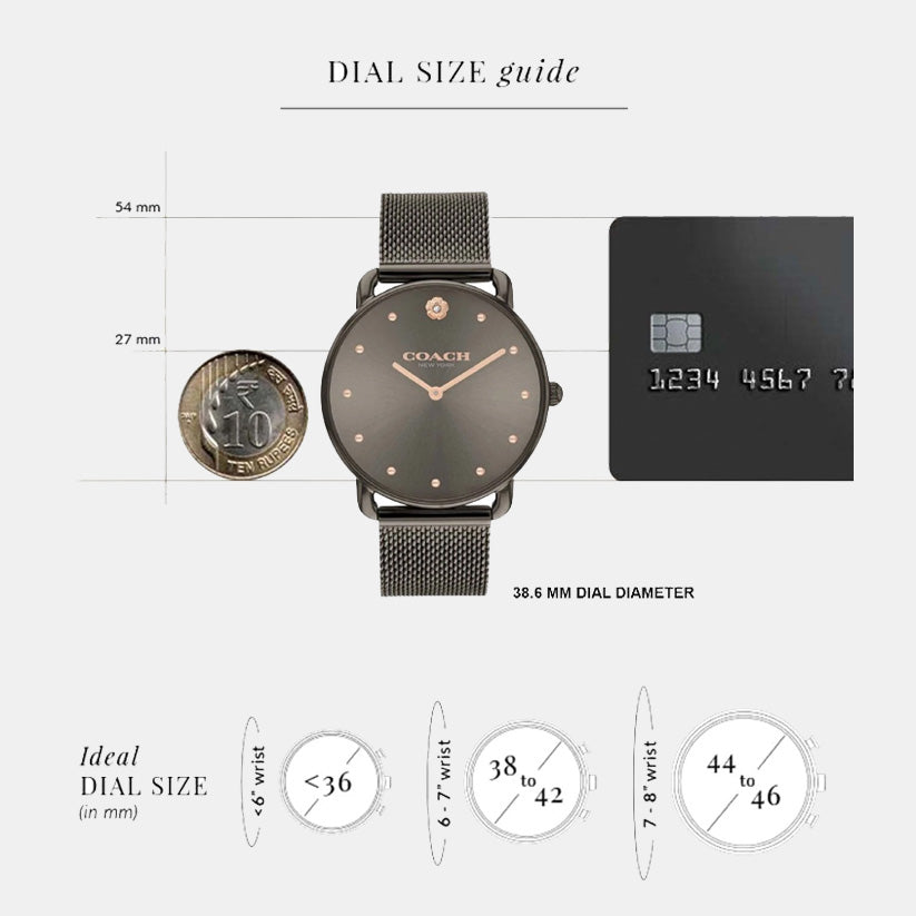 Elliot Women Quartz Grey Dial Analog Stainless Steel Watch 14504210