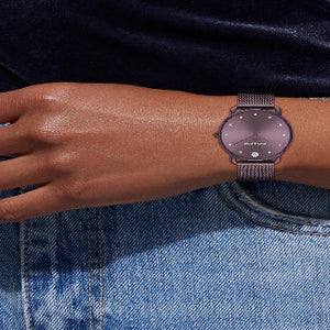 Elliot Women Quartz Purple Dial Analog Stainless Steel Watch 14504211