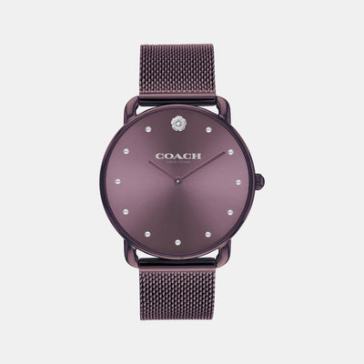 Elliot Women Quartz Purple Dial Analog Stainless Steel Watch 14504211