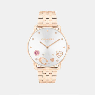 Elliot Women Quartz Silver White Dial Analog Stainless Steel Watch 14504285