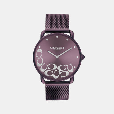 Elliot Women Quartz Purple Dial Analog Stainless Steel Watch 14504339