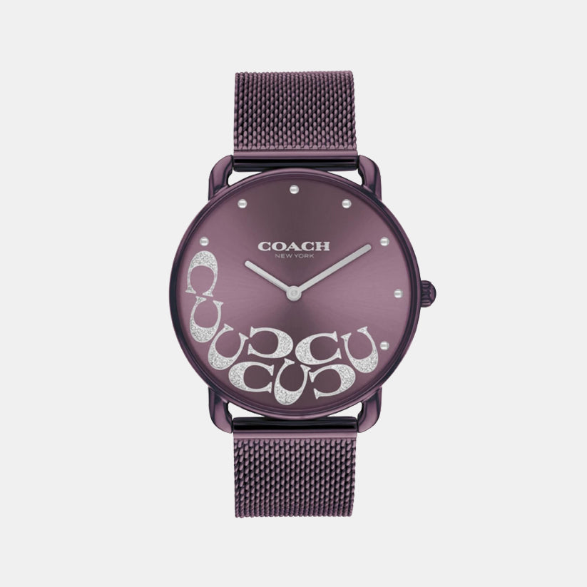 Elliot Women Quartz Purple Dial Analog Stainless Steel Watch 14504339