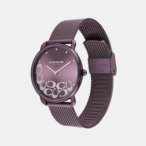 Elliot Women Quartz Purple Dial Analog Stainless Steel Watch 14504339