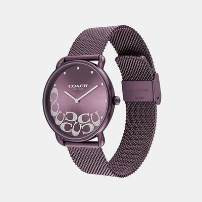 Elliot Women Quartz Purple Dial Analog Stainless Steel Watch 14504339