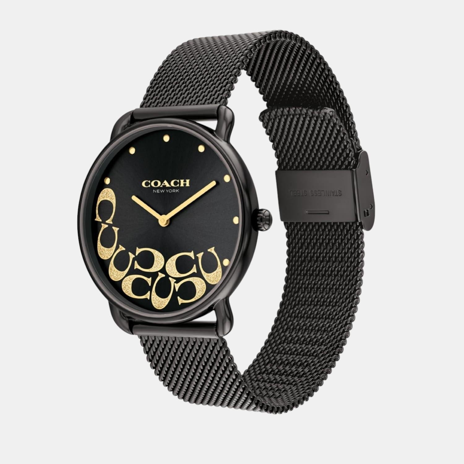 Elliot Women Quartz Black Dial Analog Stainless Steel Watch 14504340