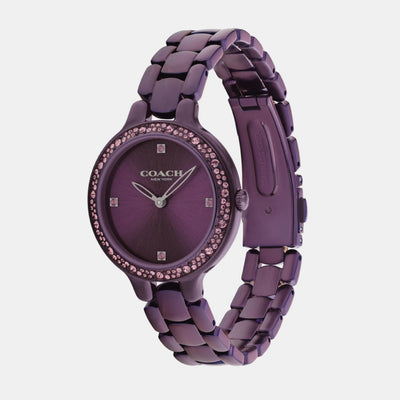 Chelsea Women Quartz Purple Dial Analog Stainless Steel Watch 14504353