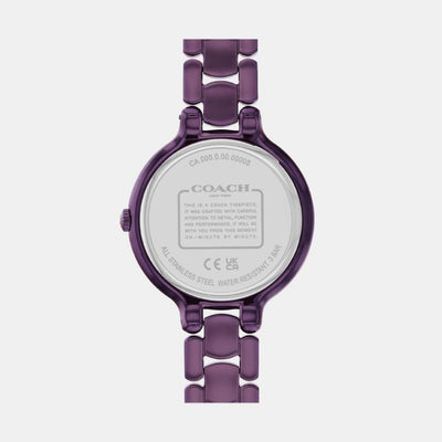 Chelsea Women Quartz Purple Dial Analog Stainless Steel Watch 14504353