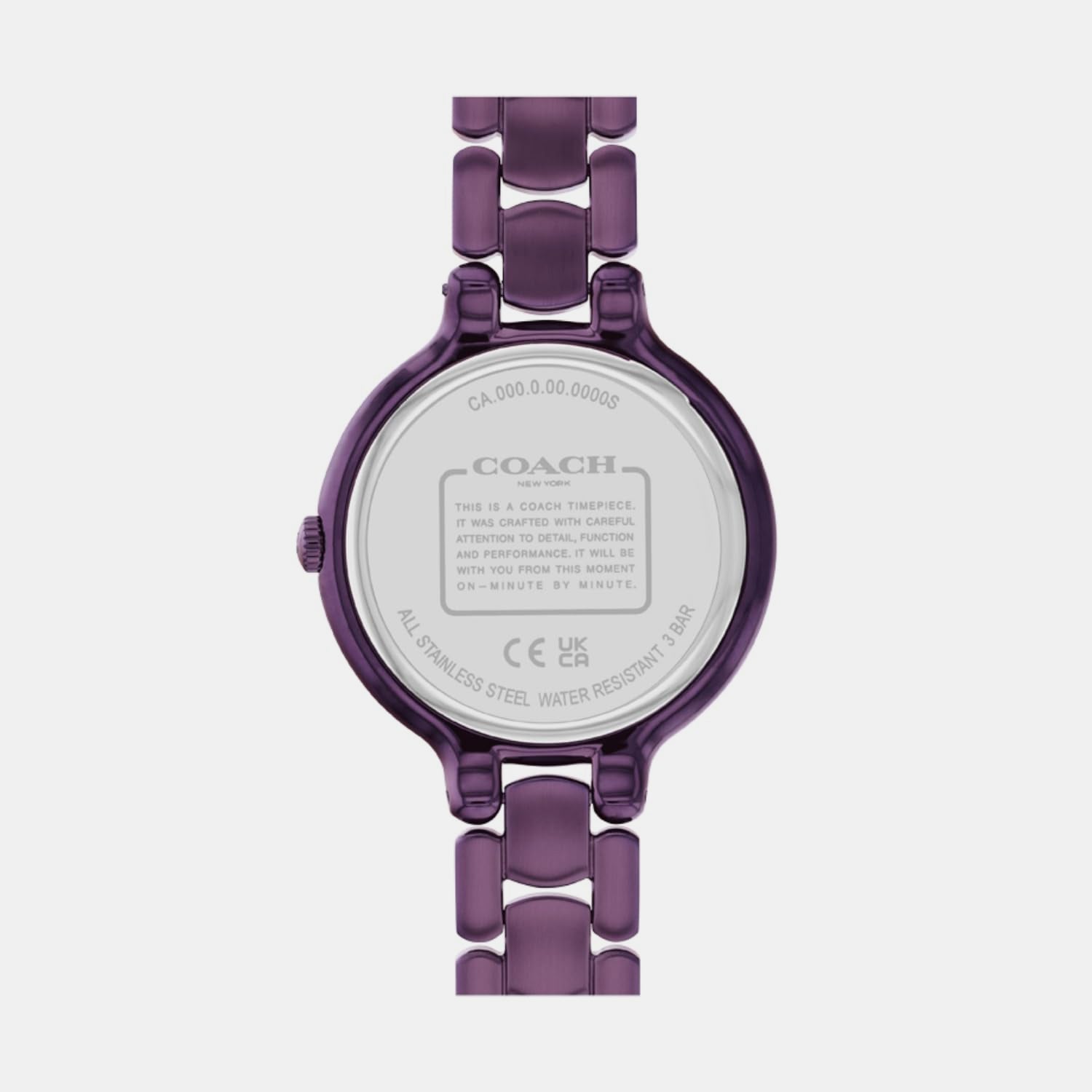 Chelsea Women Quartz Purple Dial Analog Stainless Steel Watch 14504353