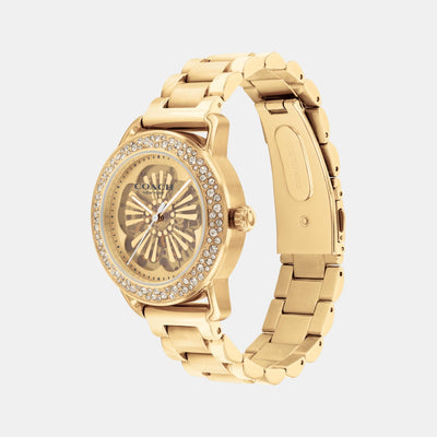 Cruiser Women Automatic Gold Dial Analog Stainless Steel Watch 14504368