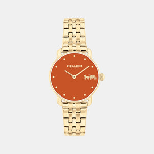 Elliot Women Quartz Orange Dial Analog Stainless Steel Watch 14504446