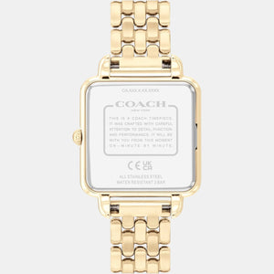 Cass Women Quartz Champagne Dial Analog Stainless Steel Watch 14504495
