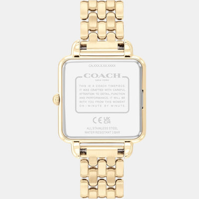Cass Women Quartz Champagne Dial Analog Stainless Steel Watch 14504495