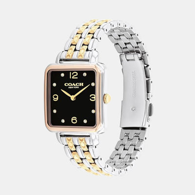 Cass Women Quartz Black Dial Analog Stainless Steel Watch 14504496