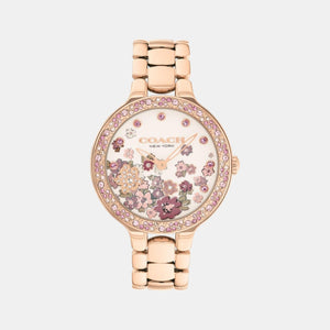 Chelsea Women Quartz Pink Dial Analog Stainless Steel Watch 14504498
