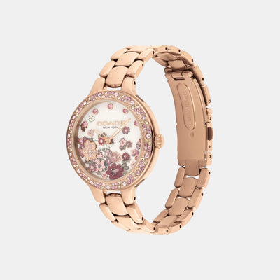 Chelsea Women Quartz Pink Dial Analog Stainless Steel Watch 14504498