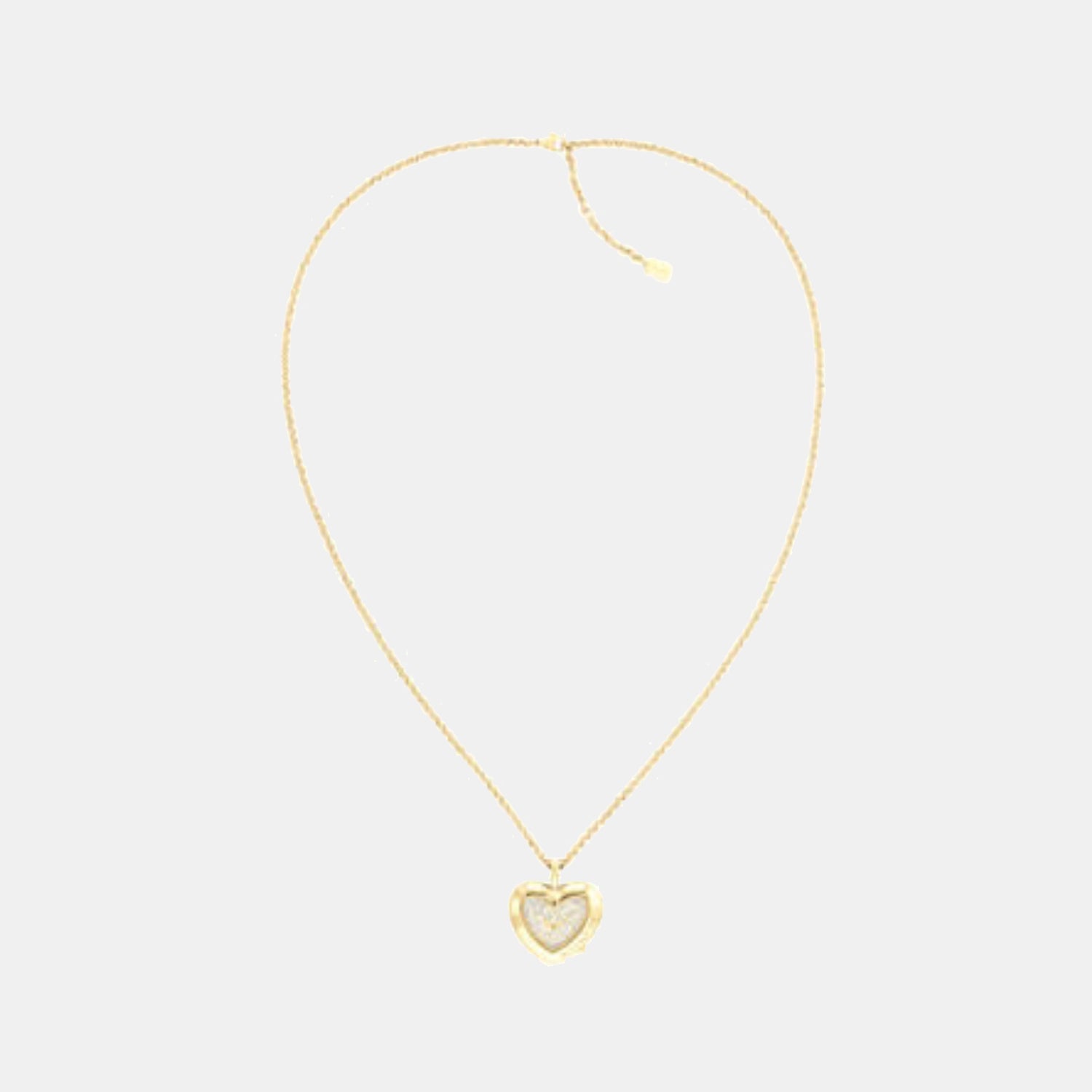 Heart Watch Necklace Women Quartz Thin Gold Dial Analog Stainless Steel Watch 14504513