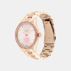 Brooks Women Automatic Light Pink Dial Analog Stainless Steel Watch 14504523