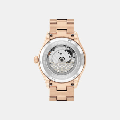 Brooks Women Automatic Light Pink Dial Analog Stainless Steel Watch 14504523