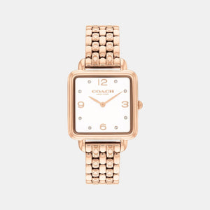 Cass Women Quartz White Dial Analog Stainless Steel Watch 14504532