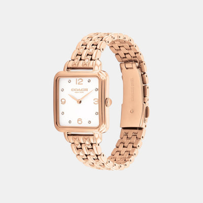 Cass Women Quartz White Dial Analog Stainless Steel Watch 14504532