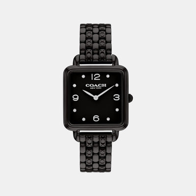 Cass Women Quartz Black Dial Analog Stainless Steel Watch 14504533
