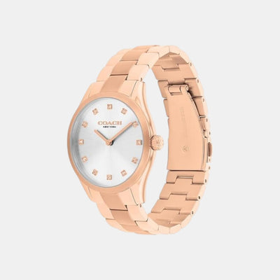 Brooks Women Quartz Silver & White Dial Analog Stainless Steel Watch 14504538
