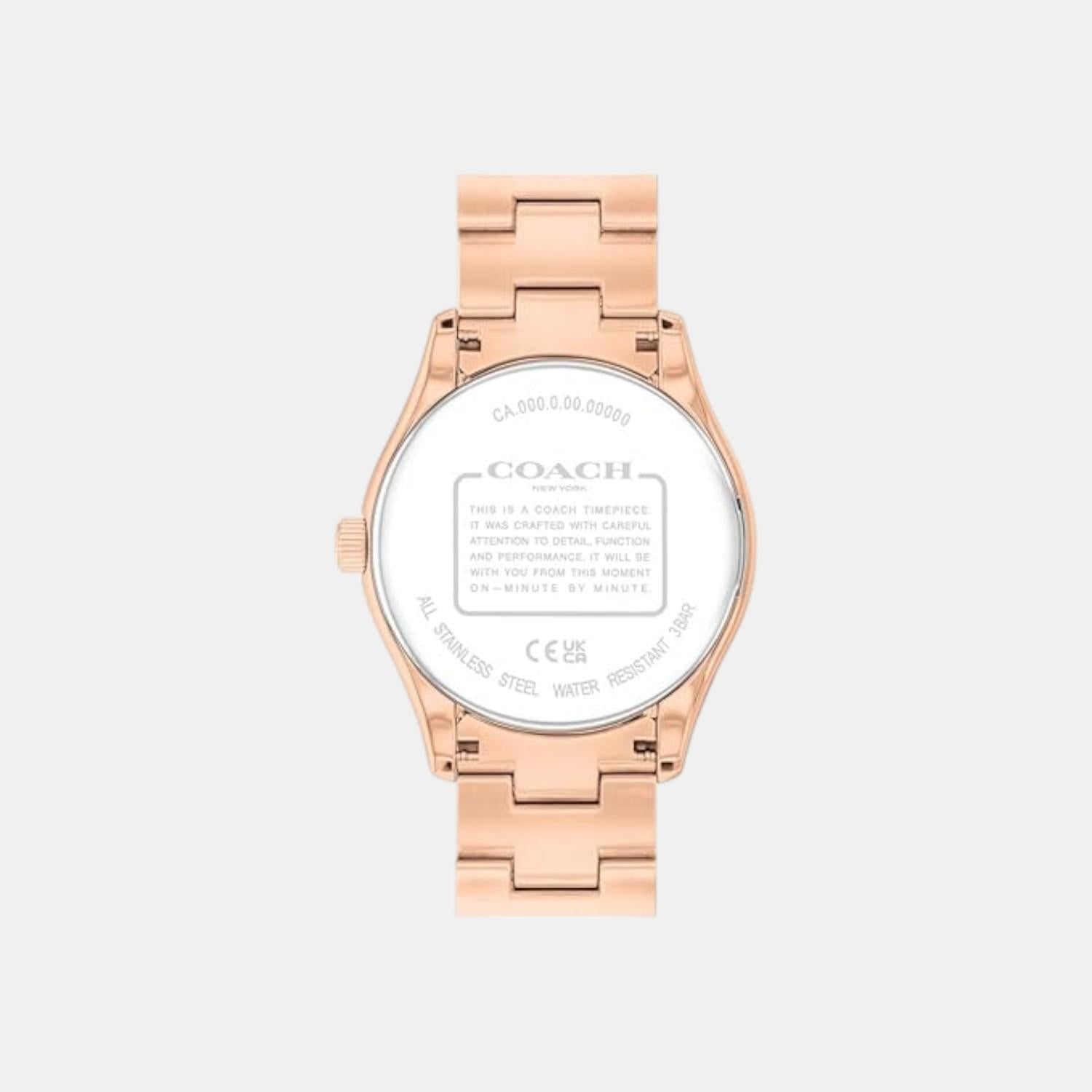 Brooks Women Quartz Silver & White Dial Analog Stainless Steel Watch 14504538