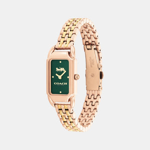 Cadie Women Quartz Green Dial Analog Stainless Steel Watch 14504551