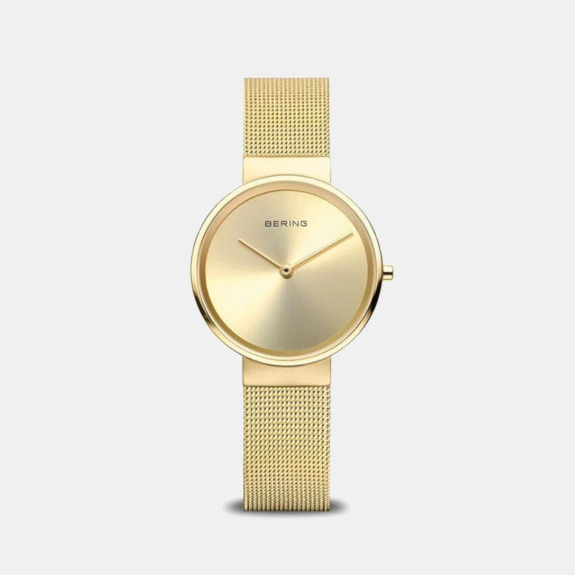 Classic Women Gold Dial Analog Stainless Steel Watch 14531-333