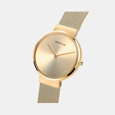 Classic Women Gold Dial Analog Stainless Steel Watch 14531-333