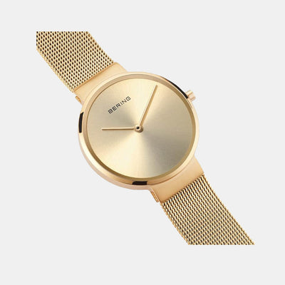 Classic Women Gold Dial Analog Stainless Steel Watch 14531-333