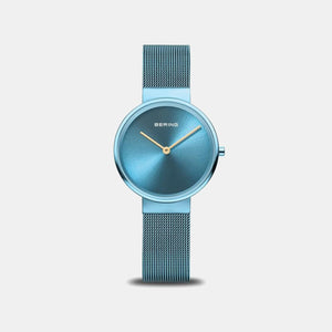 Classic Women Blue Dial Analog Stainless Steel Watch 14531-388