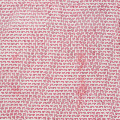 Red Woven Jaipur Cotton Saree Printed With Stripes