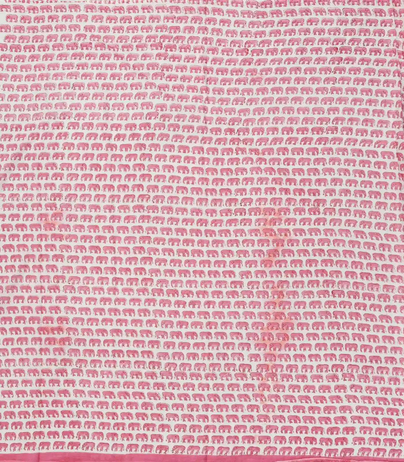 Red Woven Jaipur Cotton Saree Printed With Stripes