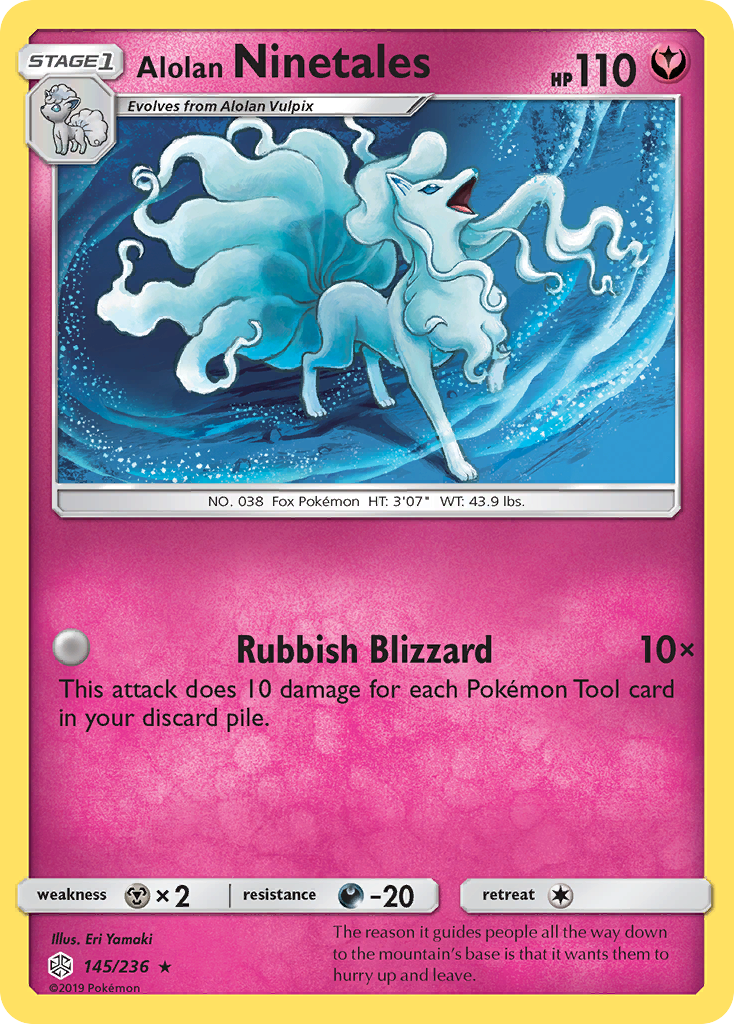 Alolan Ninetales - 145/236 - Rare Holo