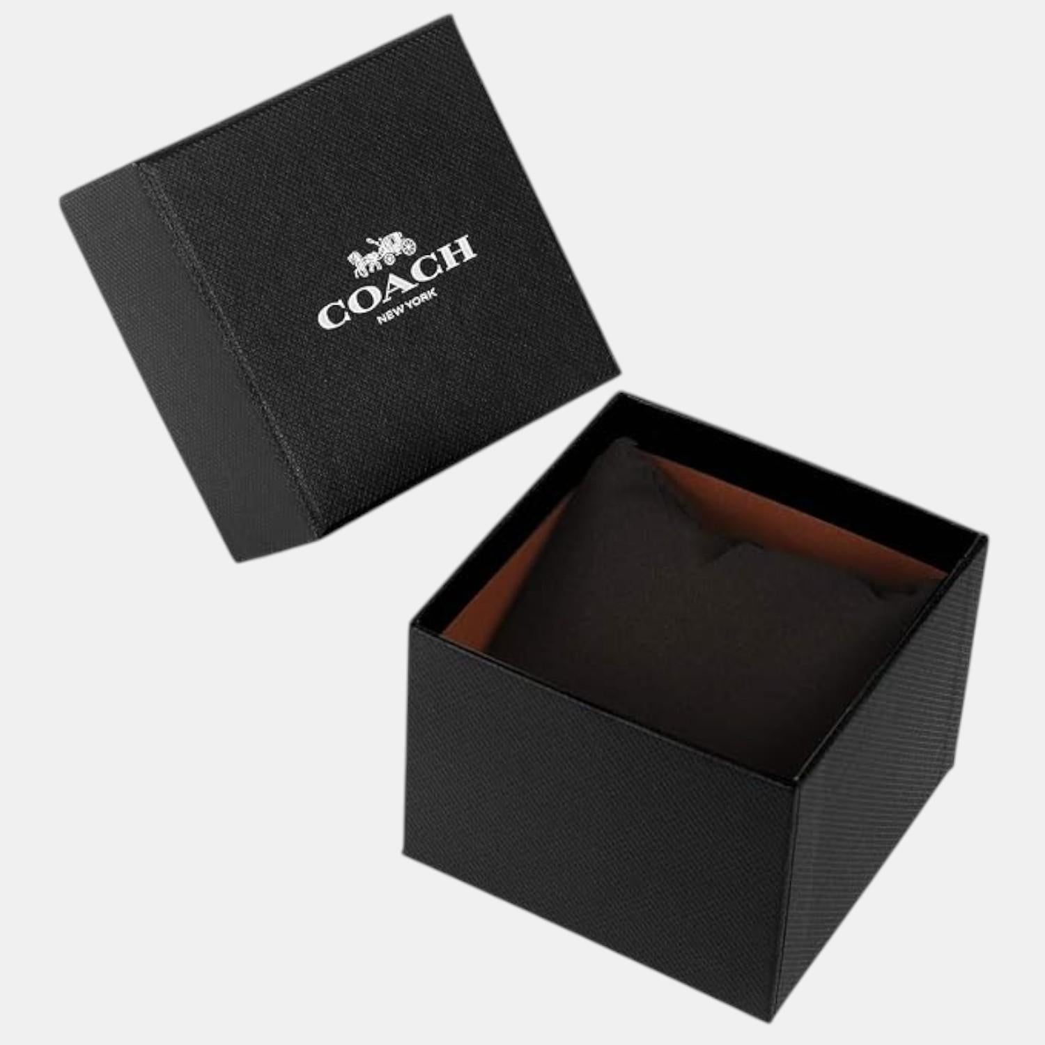 Charter Men Quartz Black Dial Chronograph Leather Watch 14602709