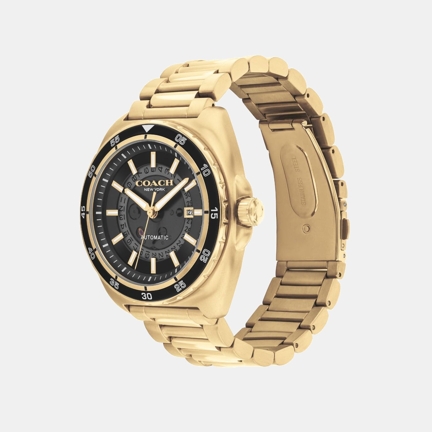 Charter Men Automatic Black Dial Analog Stainless Steel Watch 14602712