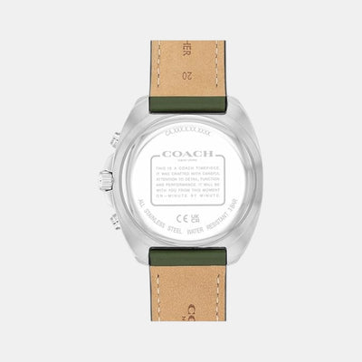 Charter Men Quartz Grey Dial Chronograph Leather Watch 14602742