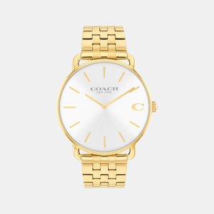 Elliot Men Quartz Silver White Dial Analog Stainless Steel Watch 14602747