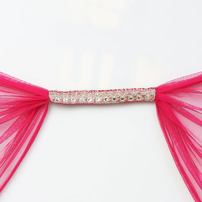 Zari Embroidered & Bandhani Printed Kurta with Sharara & Dupatta - Hot Pink