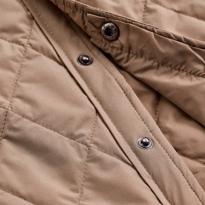 Beige Double Pocket Relaxed Fit Jacket