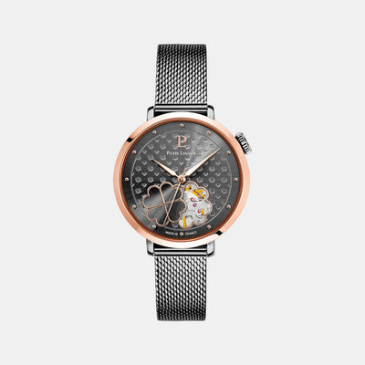Esperance Women Automatic Grey Dial Analog Mesh Watch 147K939