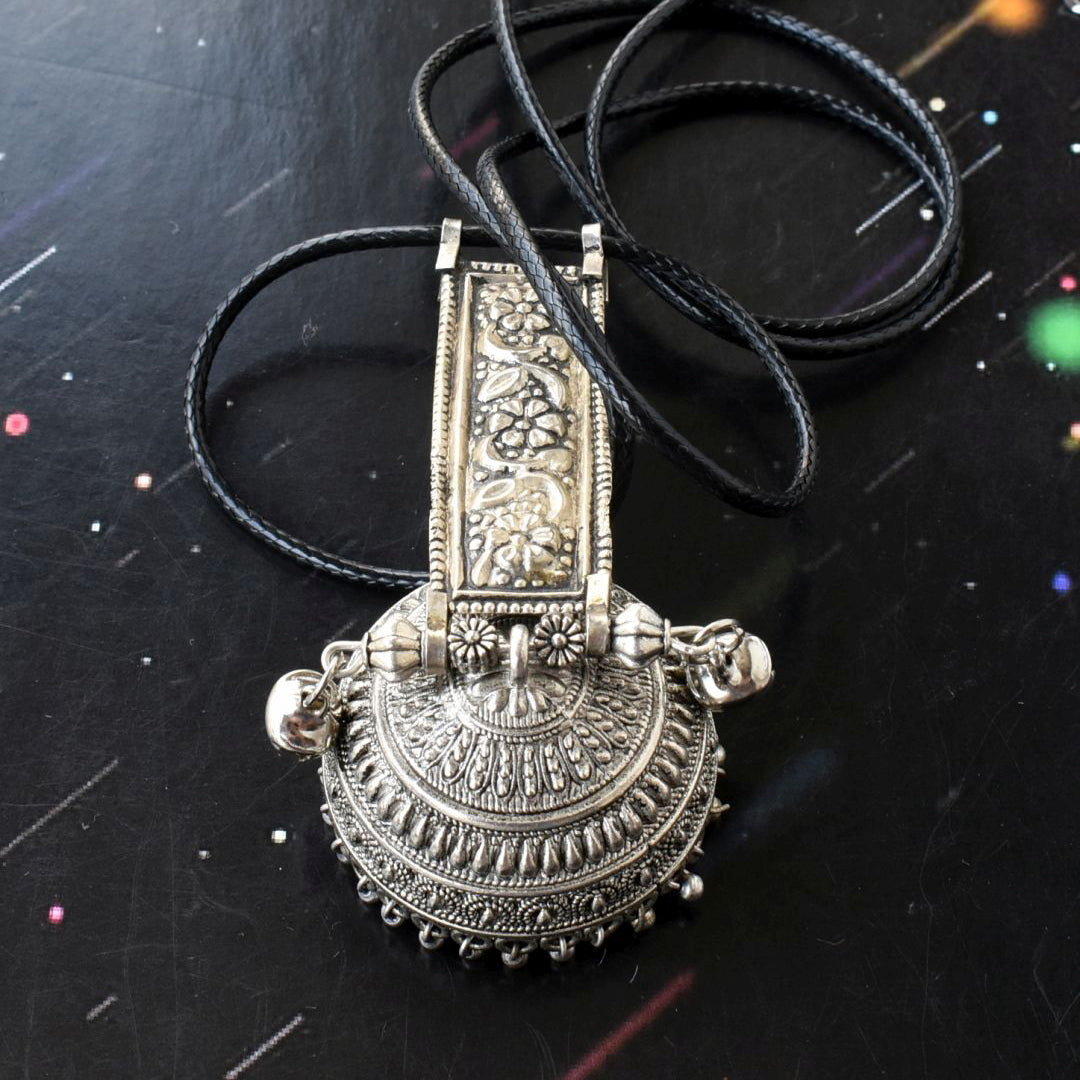 Bindurekha Silver Jhumka Necklace